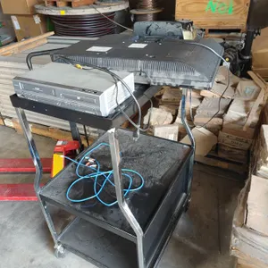 TV cart, TV ,and VHS player