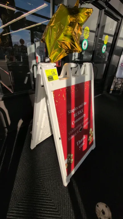 Plasticade Signicade Deluxe poly A-frame sign stand. Features white molded polyethylene construction with a built-in top carry handle and dual-sided s