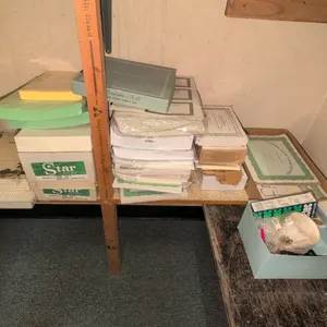 Assorted paper products and stationery lot. Includes blank gift certificates, certificates of participation, attendance certificates, envelopes, Campe