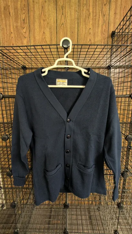 Bristol Products Official Award Sweater acrylic cardigan sweaters. Includes (1) size 40 and (1) size 48. Features 100% acrylic knit construction in na