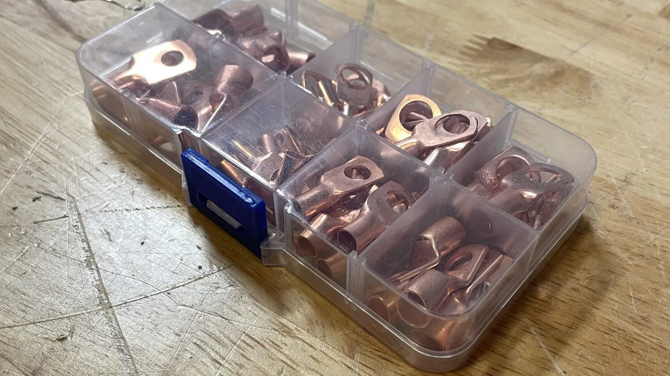 60pc Copper Electrical Wire Lug Connector Kit (PR12)