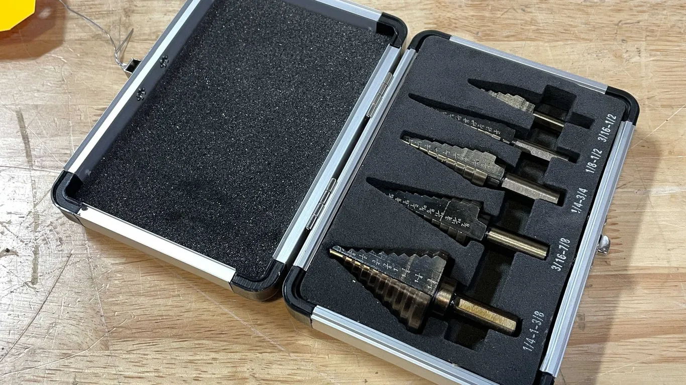 Set of 5 Step Drills In Metal Case (PR12)