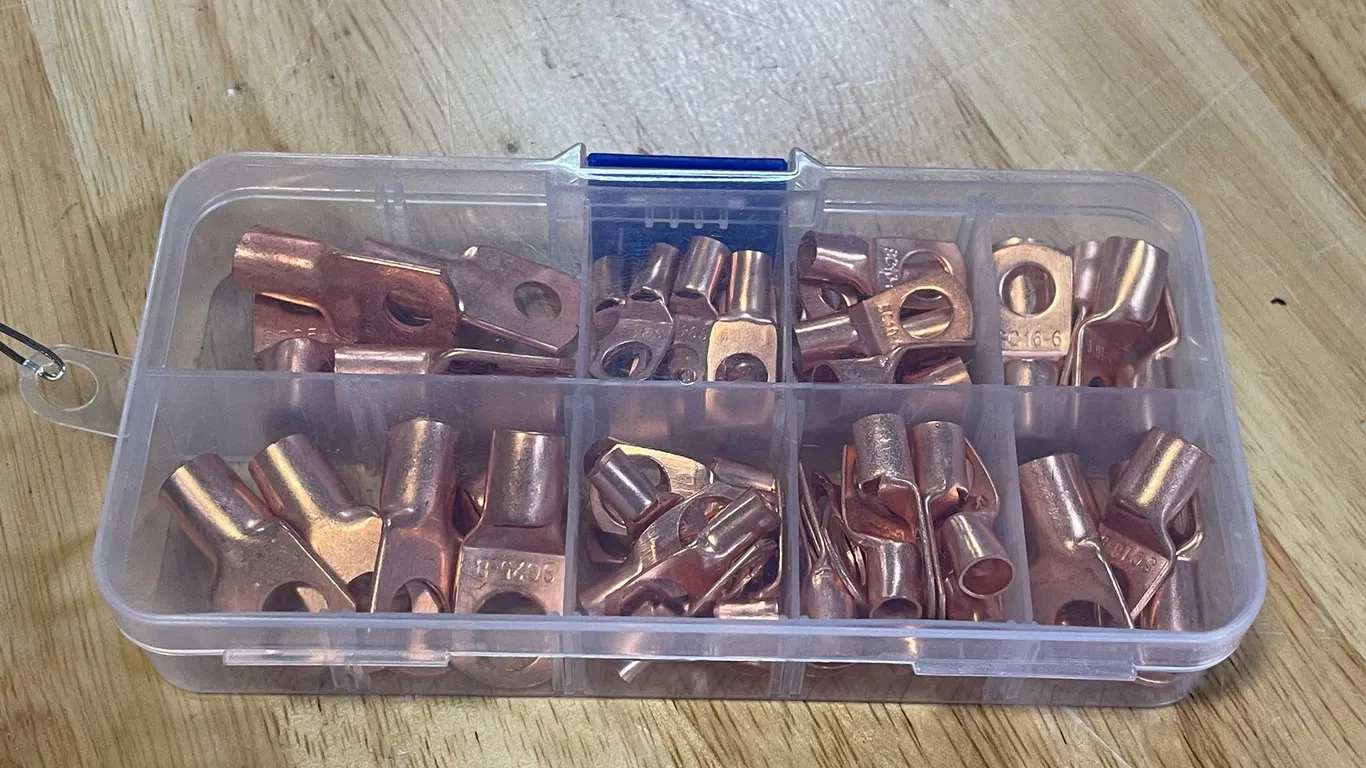 60pc Copper Electrical Wire Lug Connector Kit (PR12)