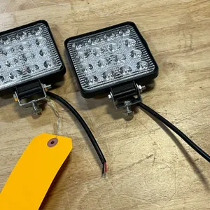 (2) LED Worklights, 4" Square, 12vdc (PR13)