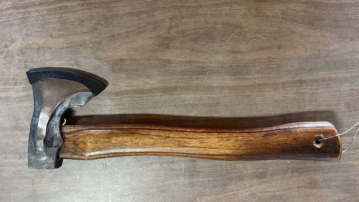 Carbon Steel Battle Axe With Wooden Handle New (T5)