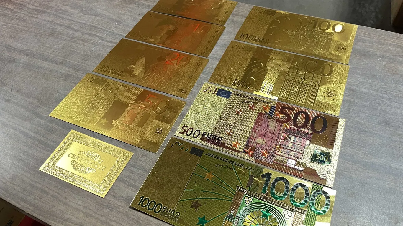 Euro Gold Foil Banknote Set (T2)