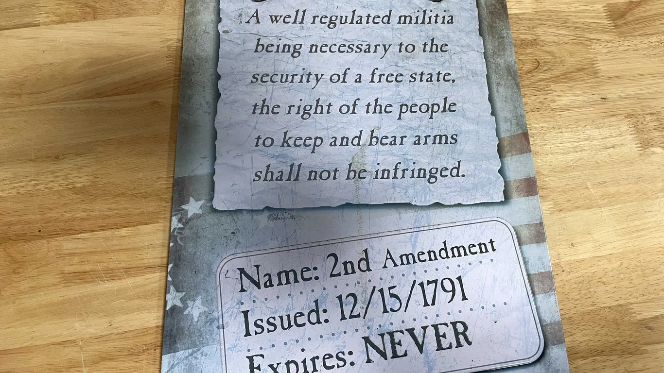 Second Amendment Bill Of Rights Metal Sign (T4)
