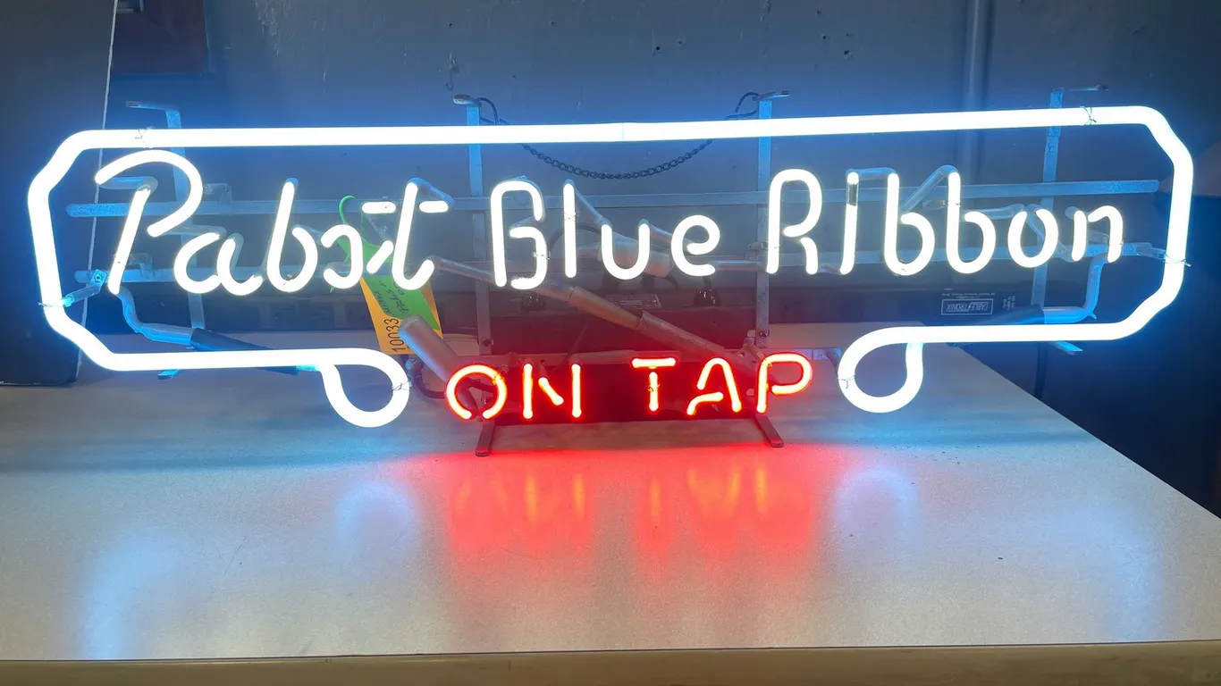 Pabst Blue Ribbon On Tap Neon Sign