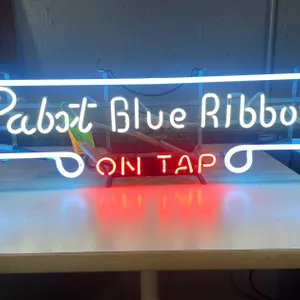 Pabst Blue Ribbon On Tap Neon Sign