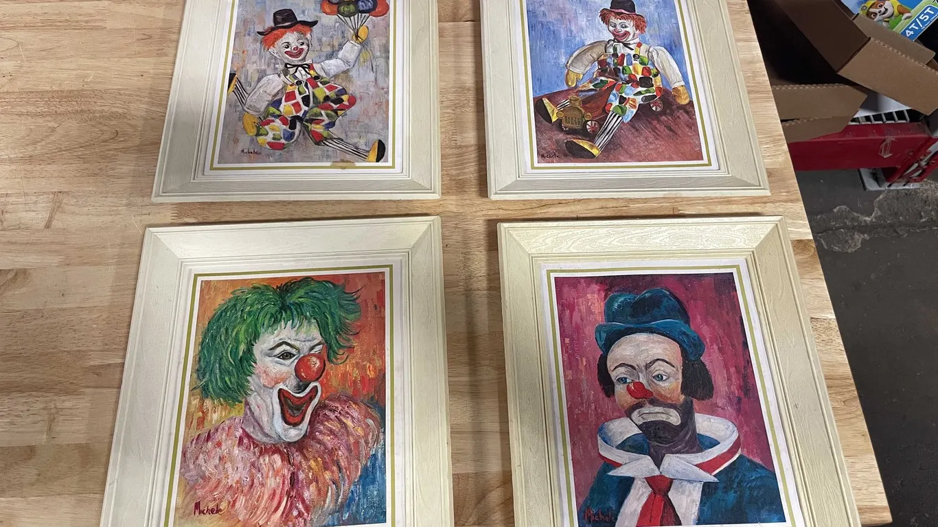 Vintage Clown Prints By Artist Michele (T4)