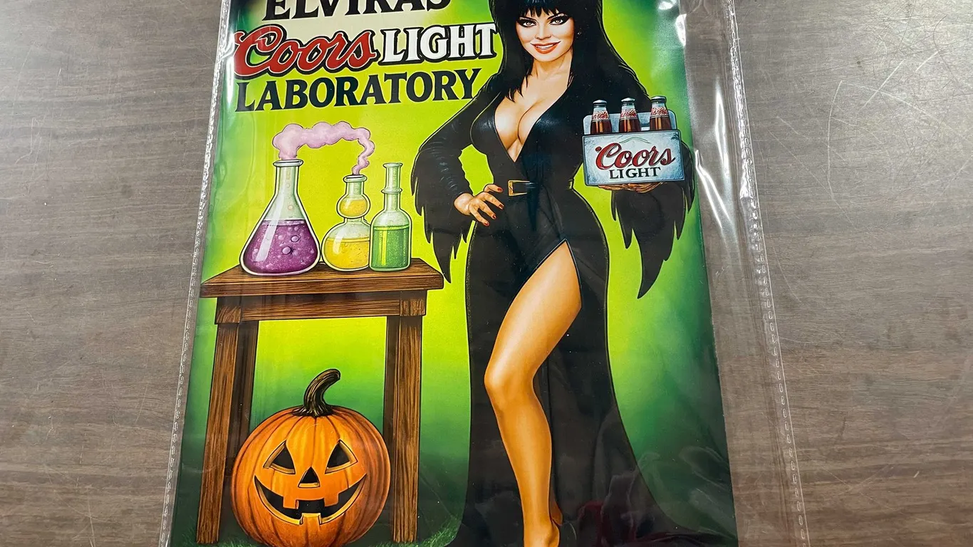 Elviras Coors Light Labratory Metal Sign (T5)