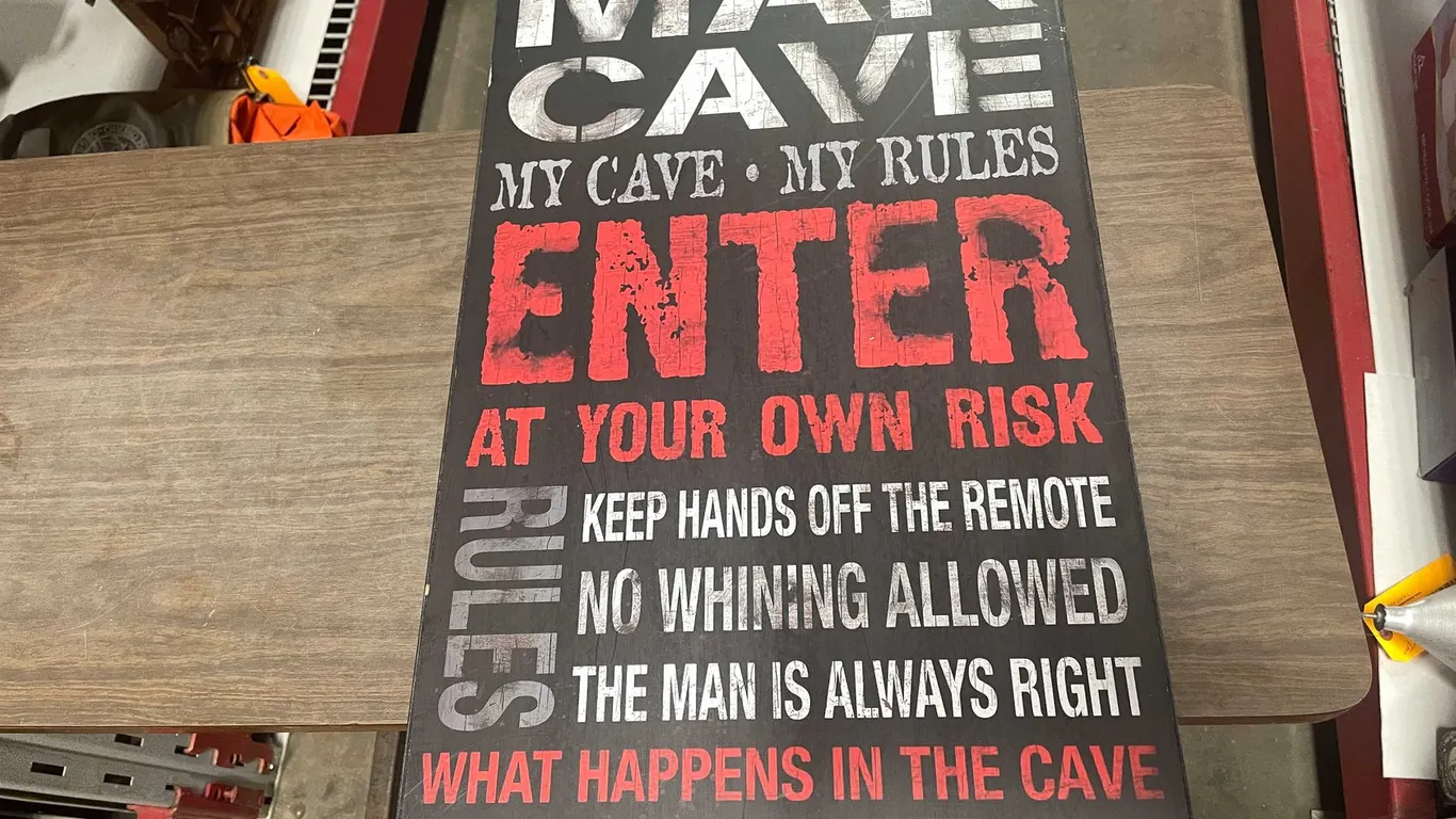Man cave Rules Wooden Sign (T4)
