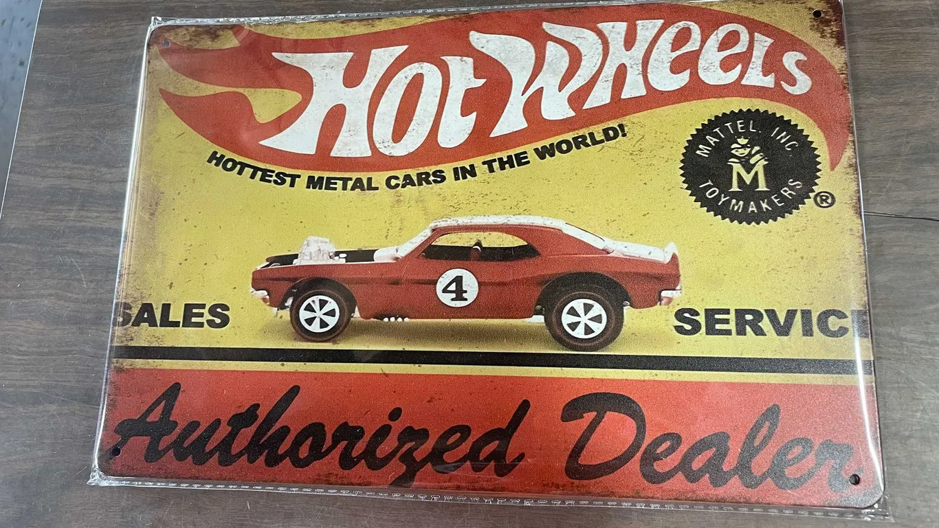 Hot Wheels Authorized Dealer Metal Sign (T5)