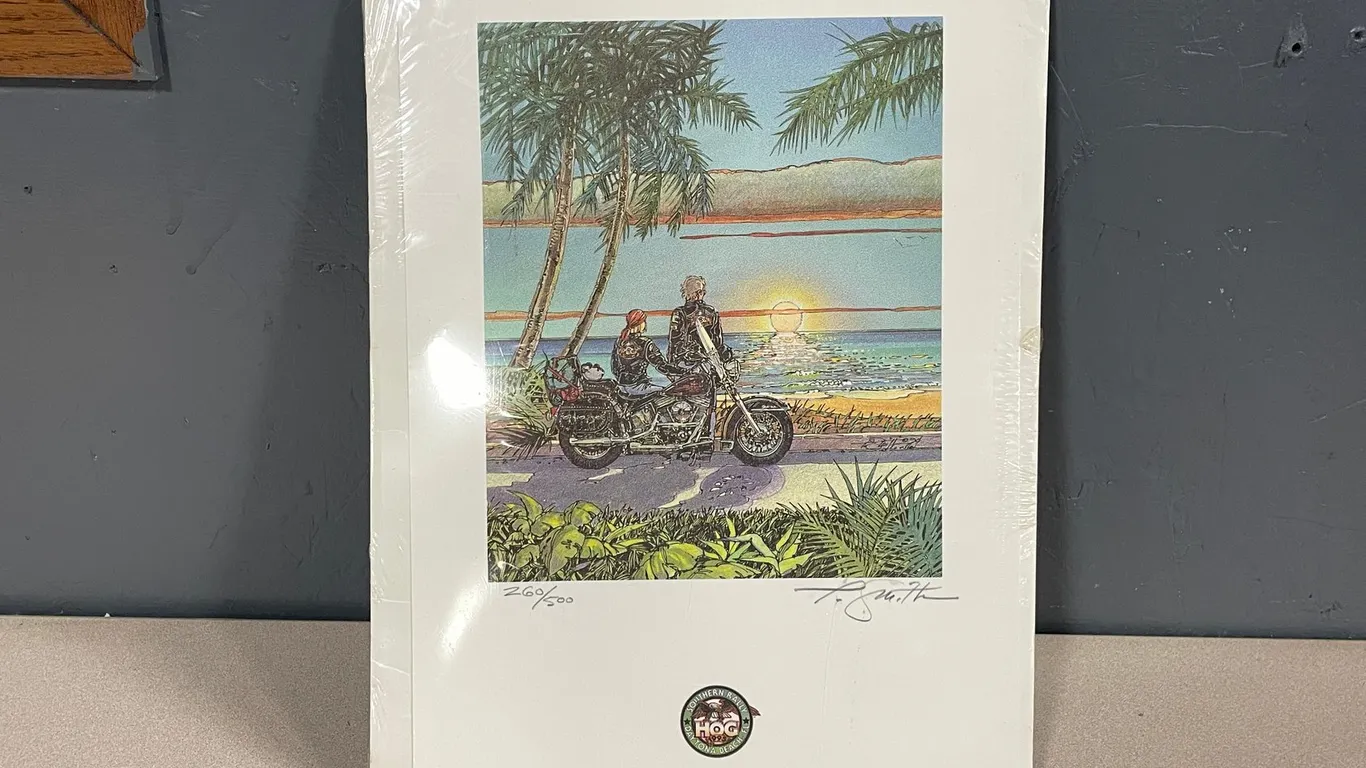 Paul Smith 1995 Harley Owners Group Hog Annual Rally Print Signed And Numbered (T4)