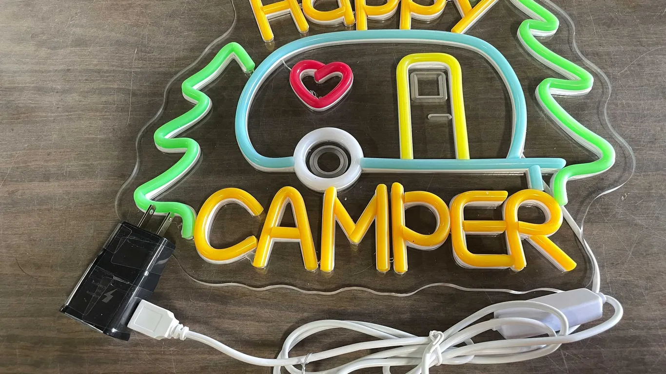 Happy Camper LED Neon Sign (T3)