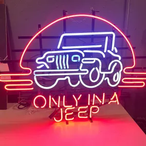 Only in a Jeep Dealer Neon Sign