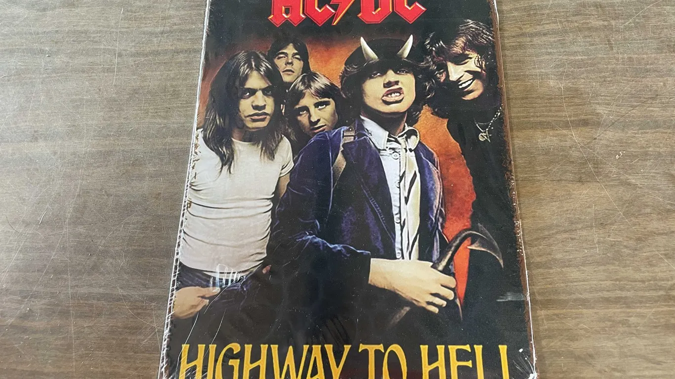 AC DC Highway To Hell Metal Sign (T5)
