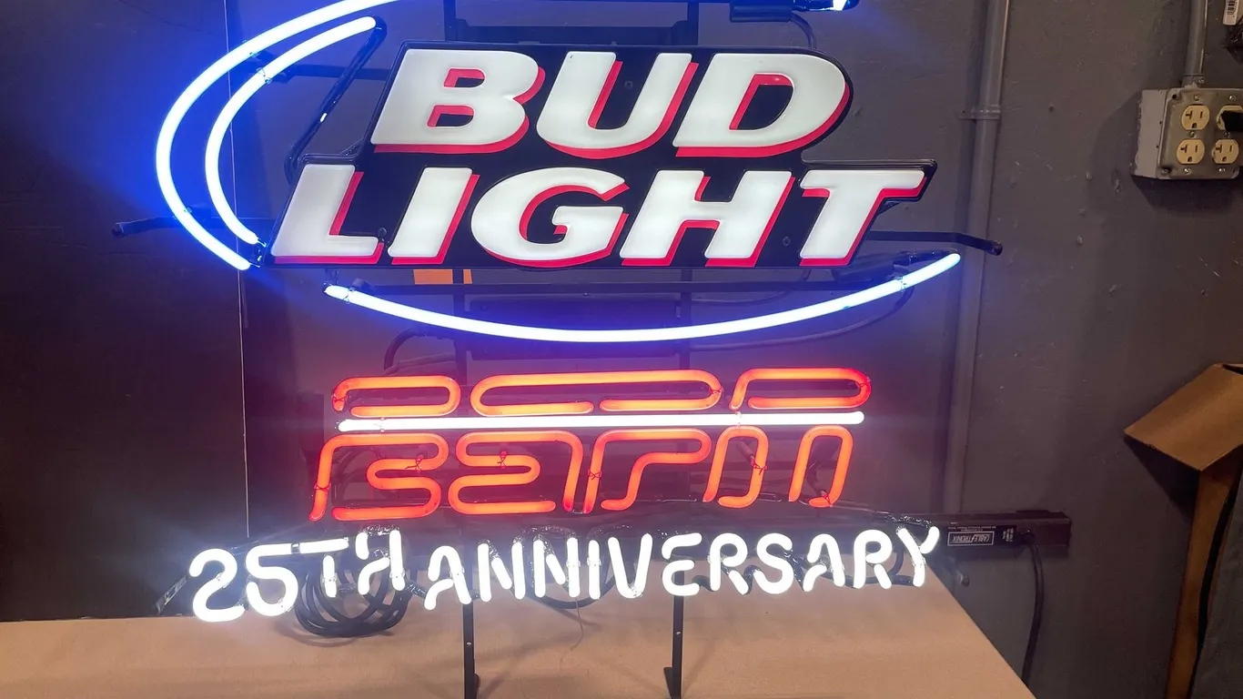Bud Light ESPN 25th Anniversary Neon Sign