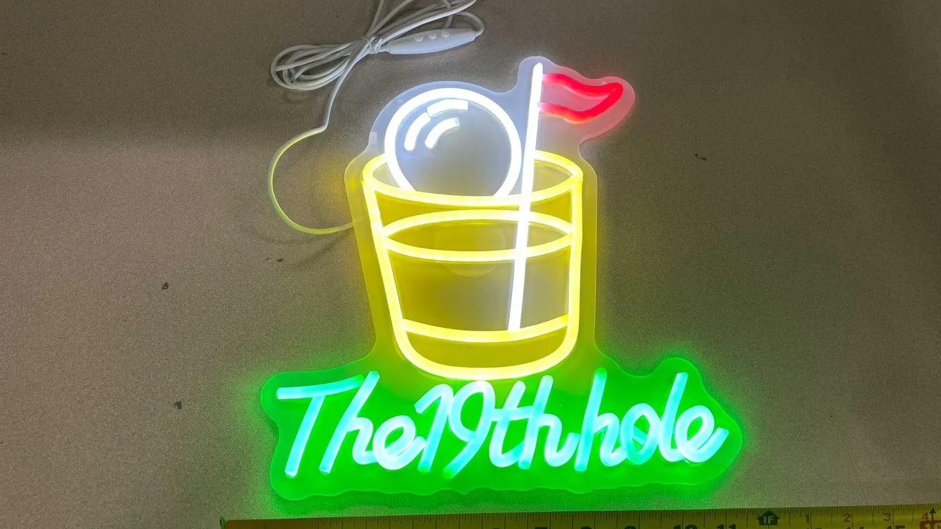 Collectable neon light, Golfing (T2)