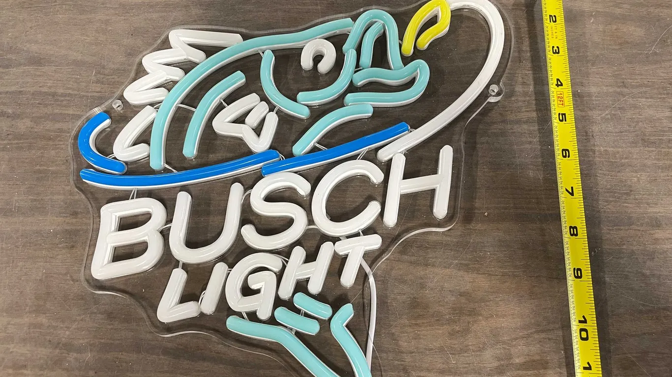 Busch Light Large Mouth Bass LED Neon Sign (T3)