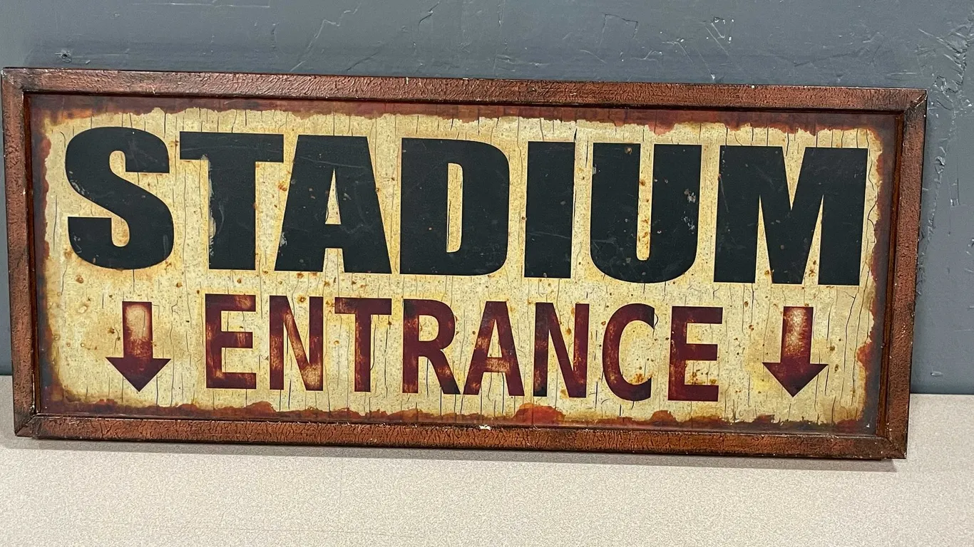 Stadium Entrance Metal Sign (T5)