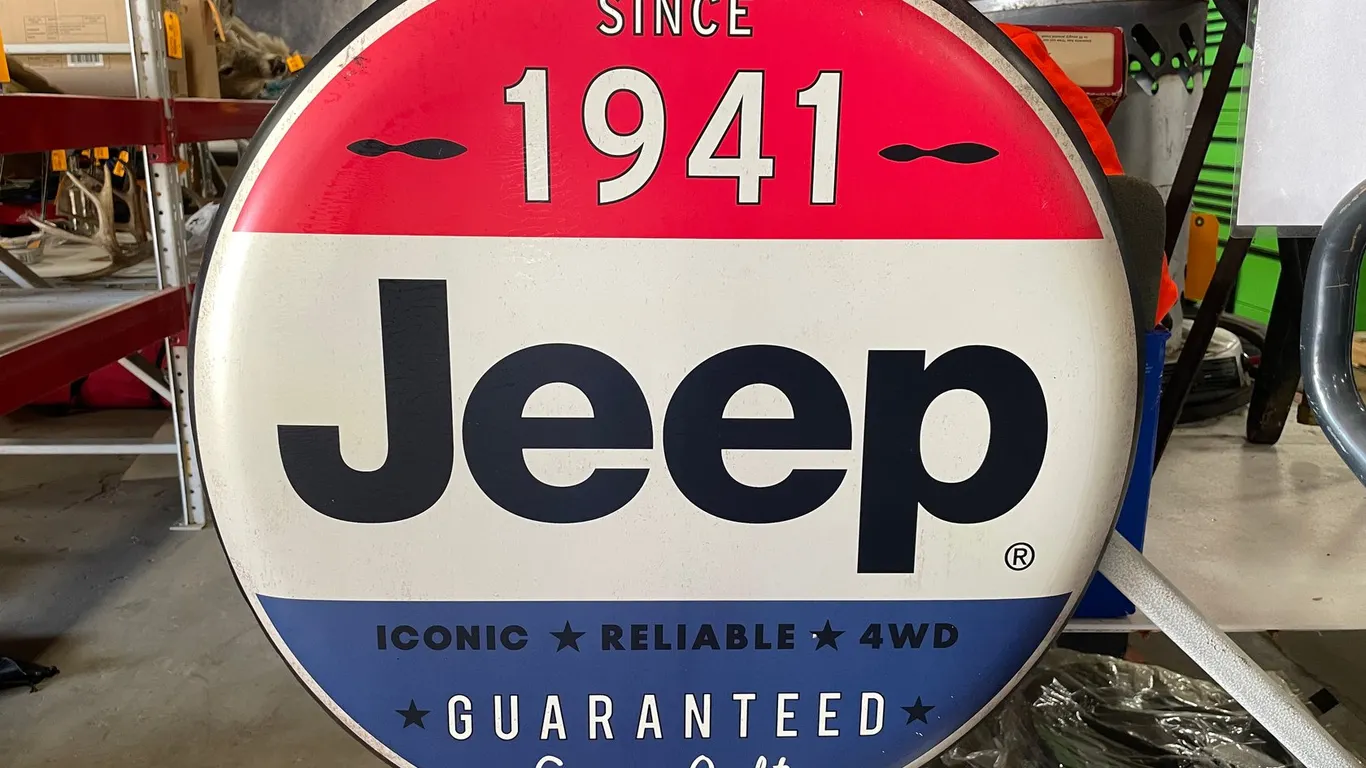 Jeep Metal Dome Sign