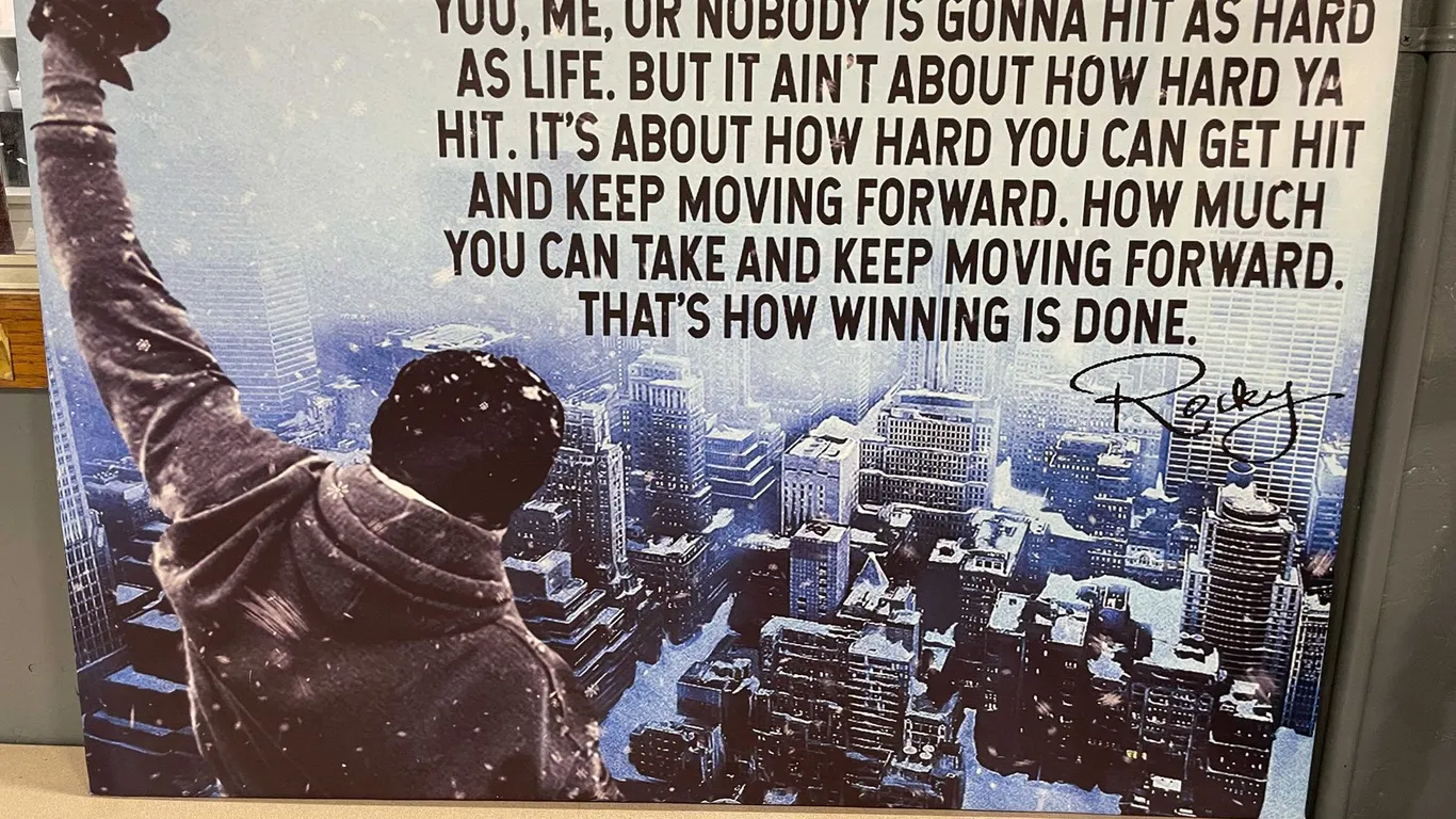 Rocky Balboa Motivational Quote Canvas Wall Art (T4)