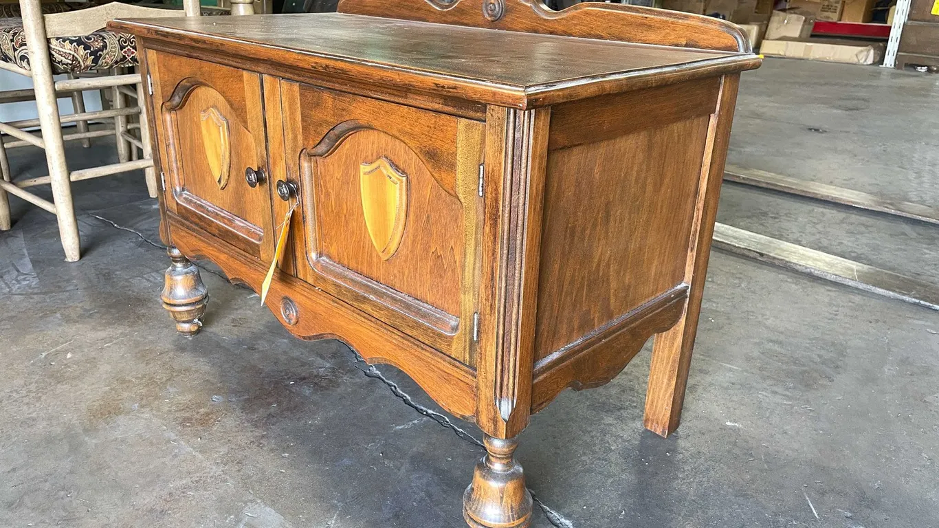 Vintage Wood Provincial Cabinet (D)