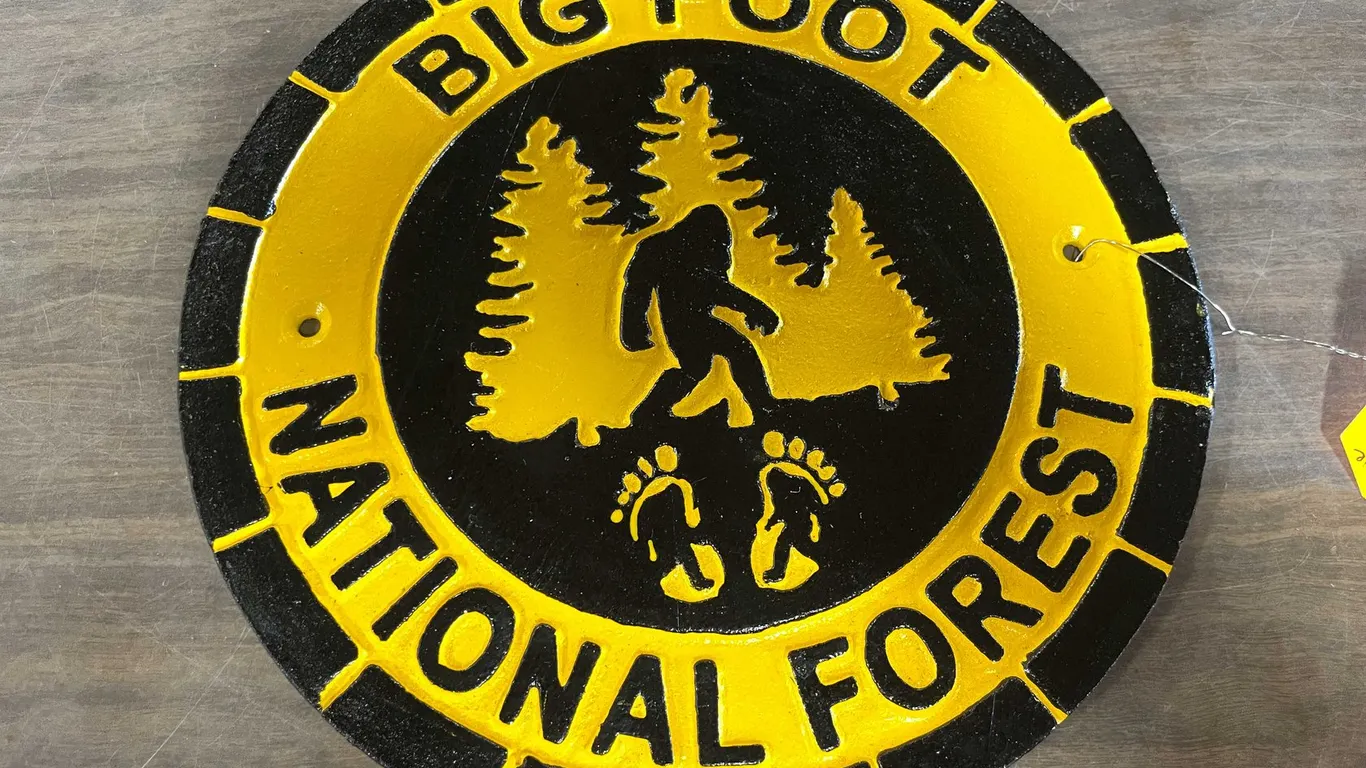 Big Foot Cast Iron Sign