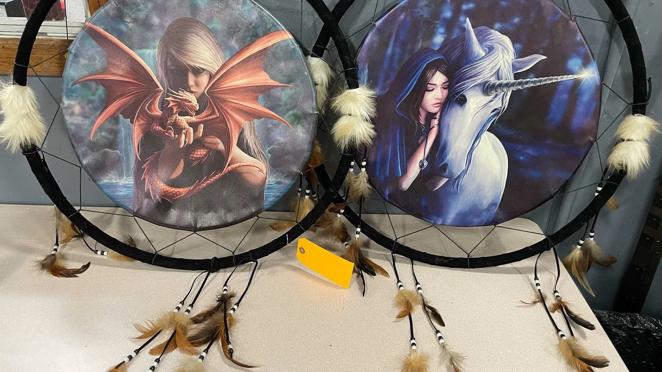 Large Mythical Dreamcatchers Dragon And Unicorn (T4)