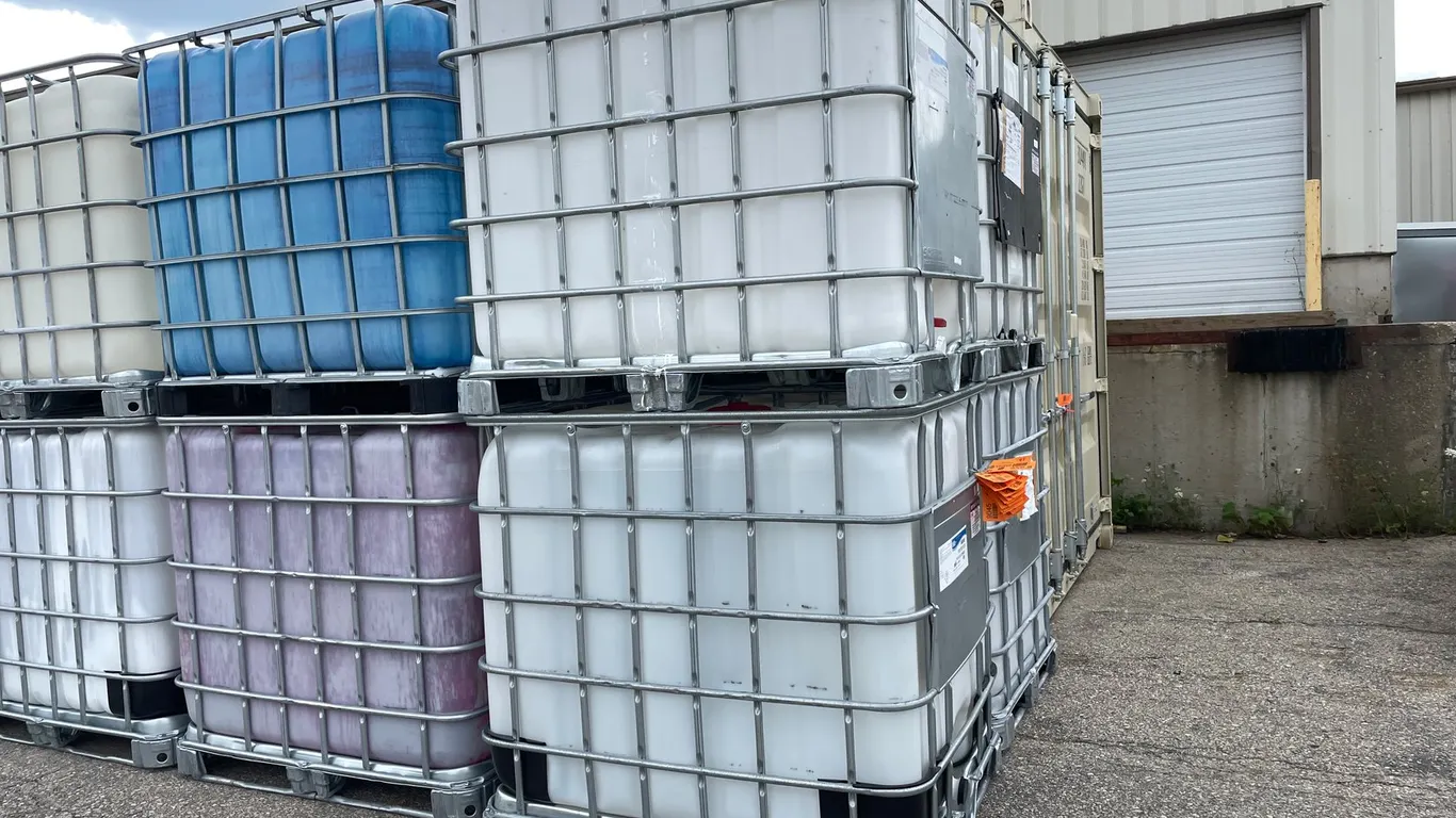 (2) 275 Gallon IBC Caged Totes (OF)