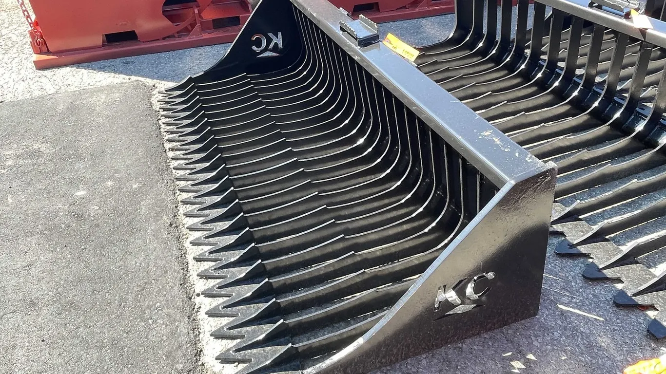 72" Skid Steer Fine Skeleton Bucket High Side