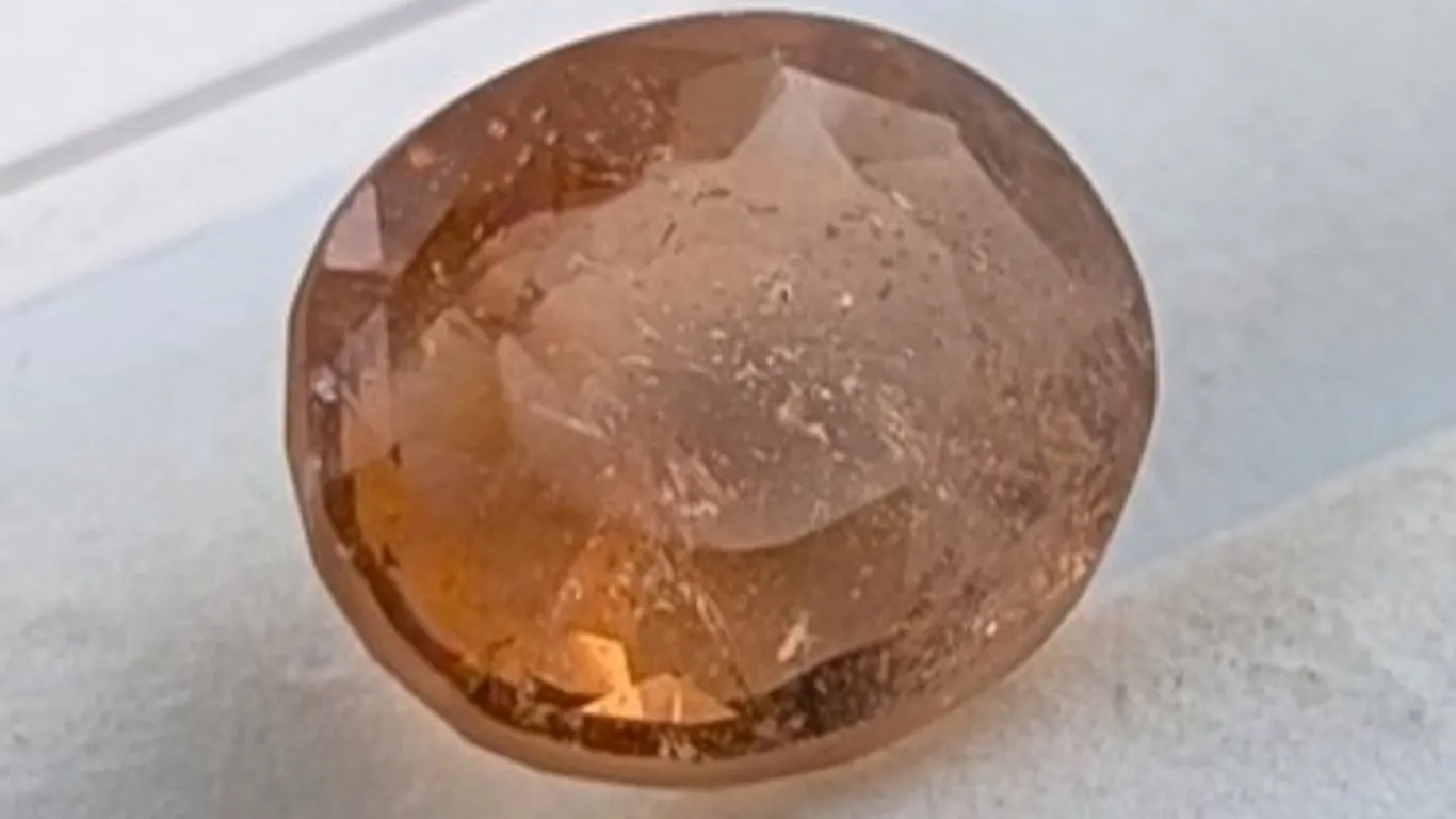 5.91 ct Certified Untreated Imperial Topaz gemstone ($10,076 Appraisal)