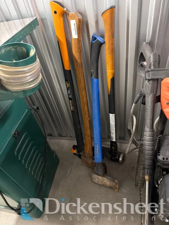 LOT OF AXES & SLEDGE HAMMERS