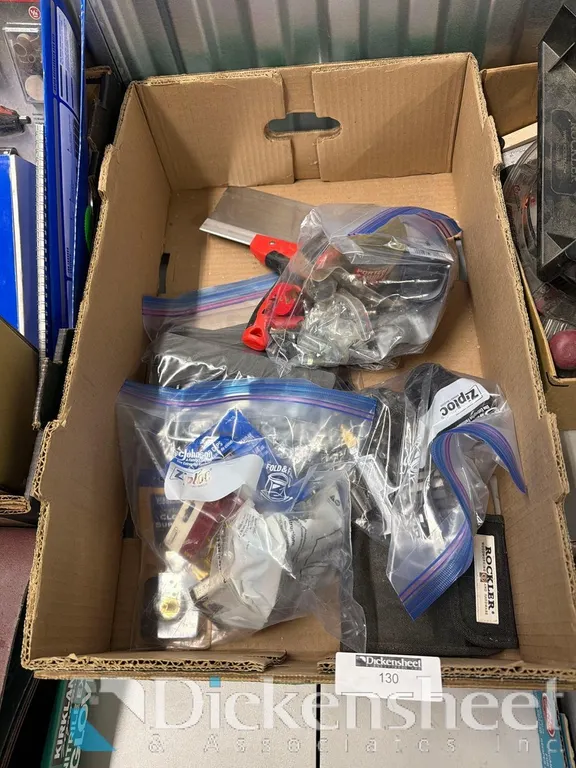 TRAY OF HARDWARE
