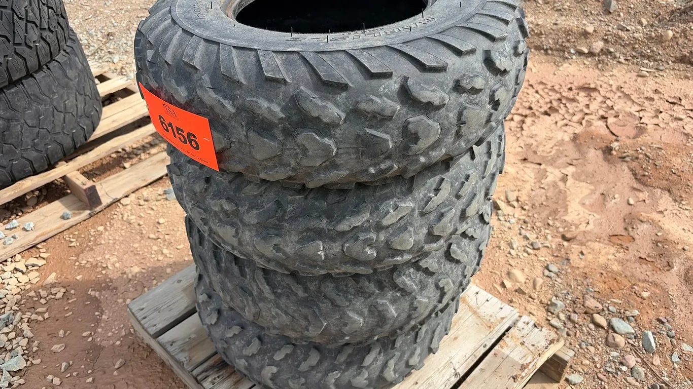 (4) Carlisle Trail Wolf AT25x8-12 Tires