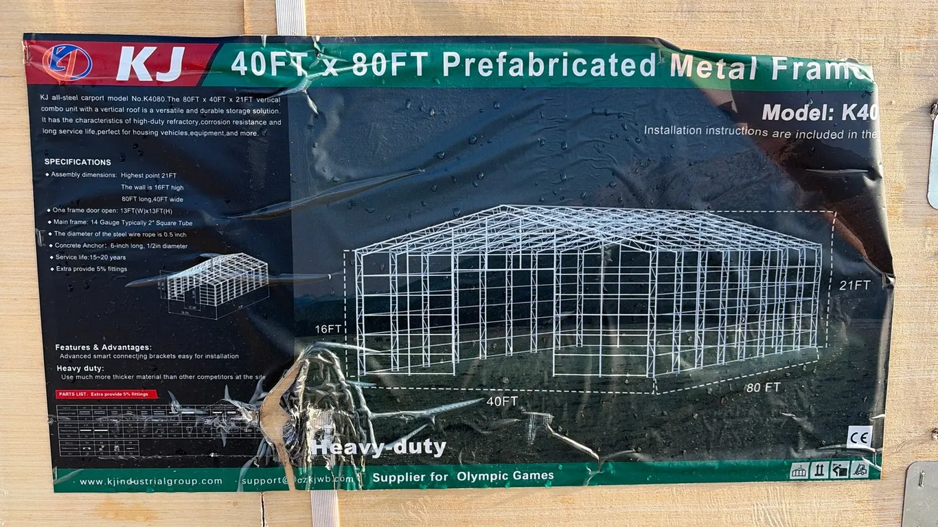 Unused KJ K4080 Prefabricated Metal Frame