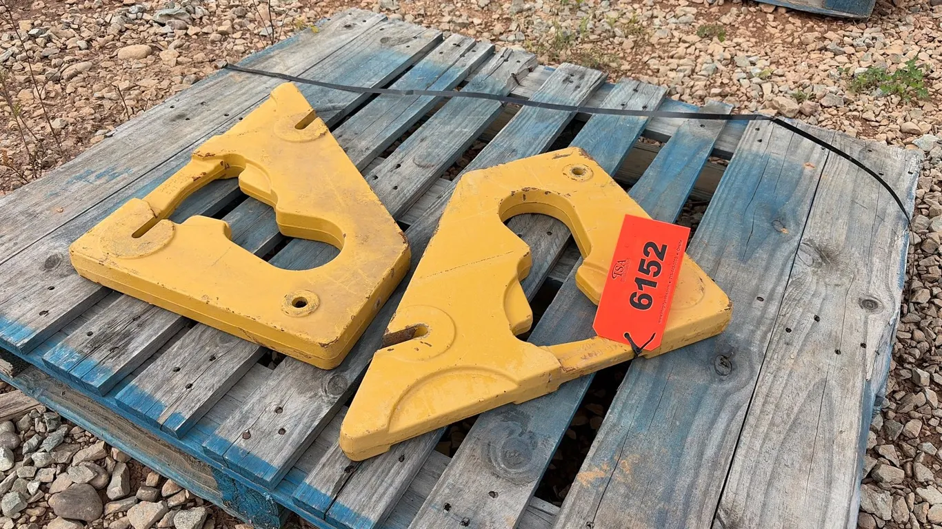 (2) Approx 75LB Caterpillar Skid Steer Weights
