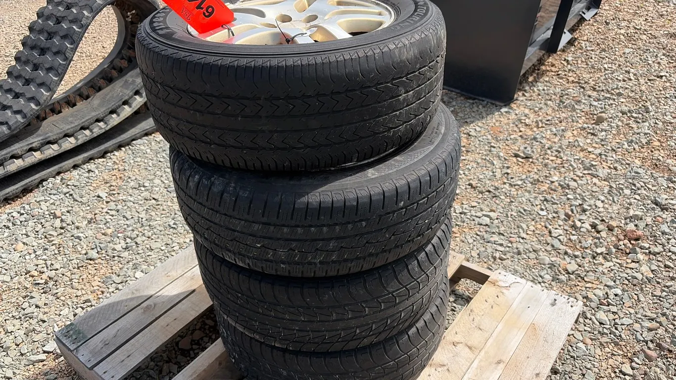 (4) Subaru 5x100mm Rims W/Firestone 225/60R16 Tires