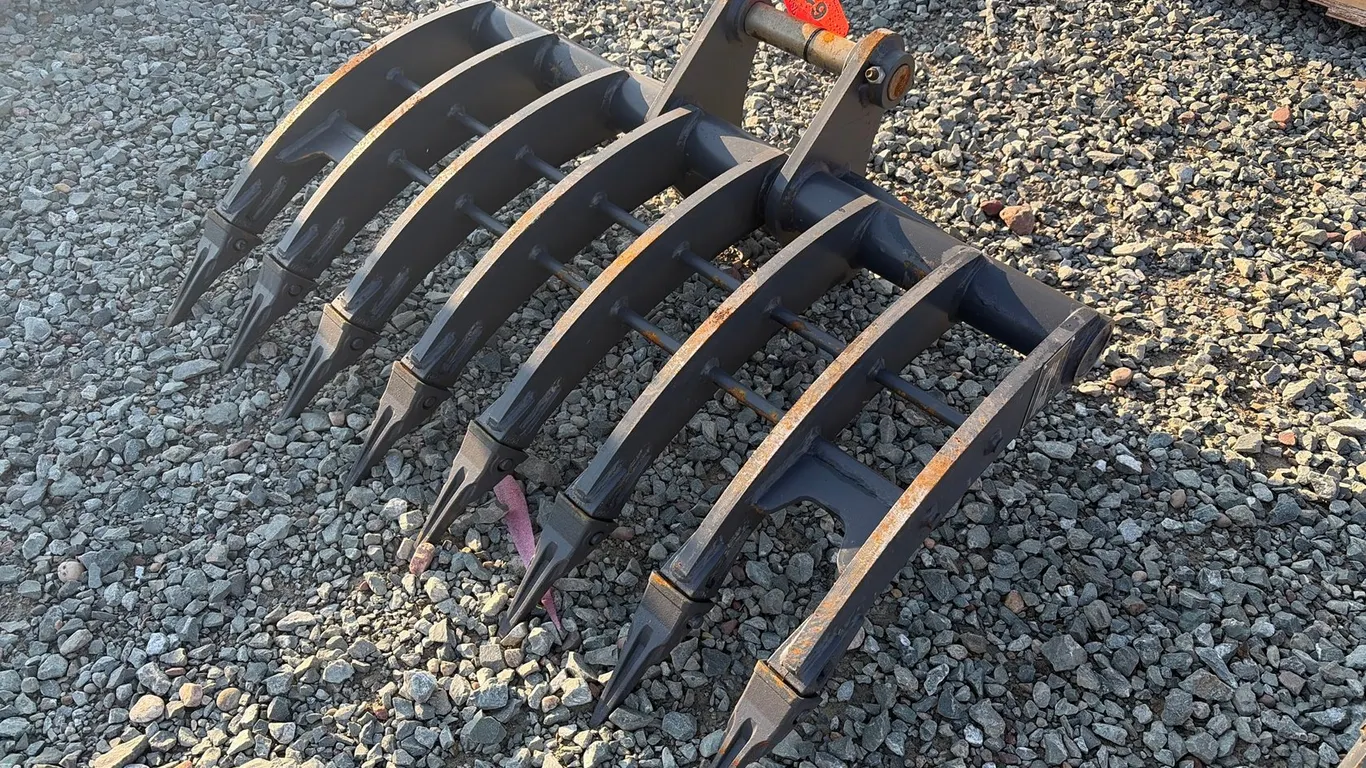 Approx. 45" Unused Warrior Mini Excavator Rake Attachment