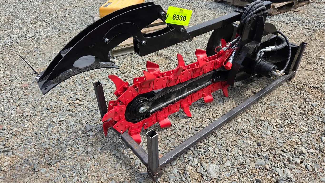 Unused Future X380 Mini Skid Steer Trencher W/Side Auger