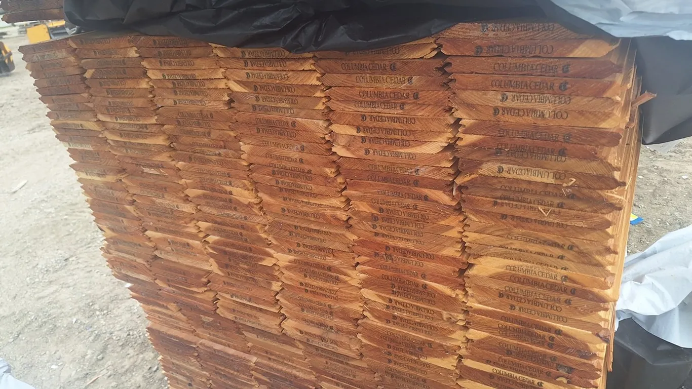 Cedar 1"x8" Utility Btr Tongue and Groove V Joint, 8' Lengths, 1728 Linear Feet, 1008 Sq. Ft.
