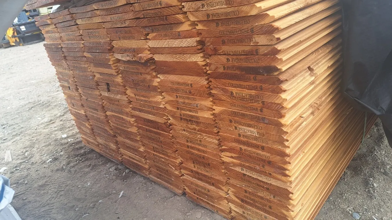 Cedar 1"x8" Utility Btr Tongue and Groove V Joint, 8' Lengths, 1728 Linear Feet, 1008 Sq. Ft.