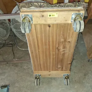 Wood 4-Wheel Cart, 18"x32"