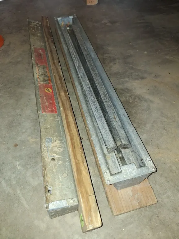 2 Wood/Metal Sawhorses, 43"