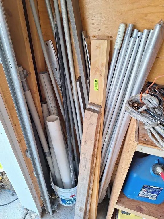 Assorted Poles, Wood on Corner