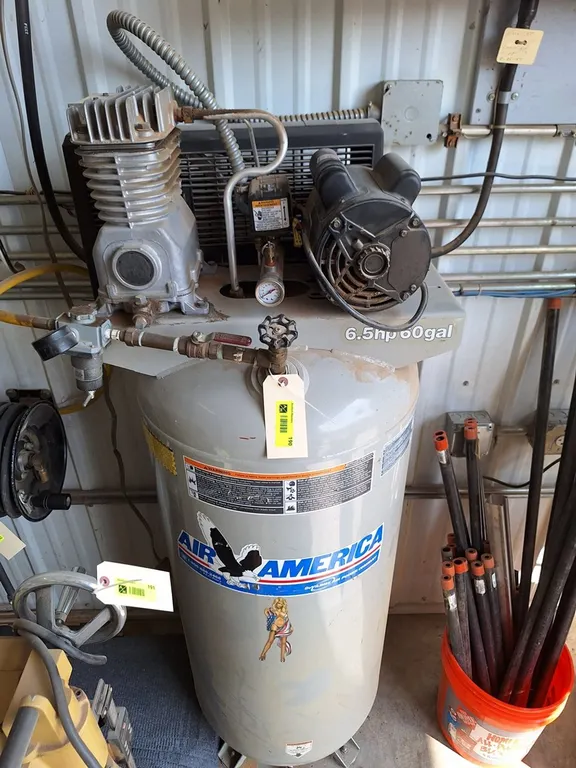 Air America 60 Gallon Air Compressor, 6.5 HP, Model L6560V, 240V, 1 PH