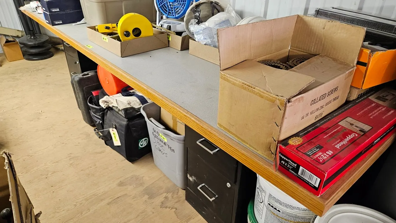 Table with 2 File Cabinets as the Base