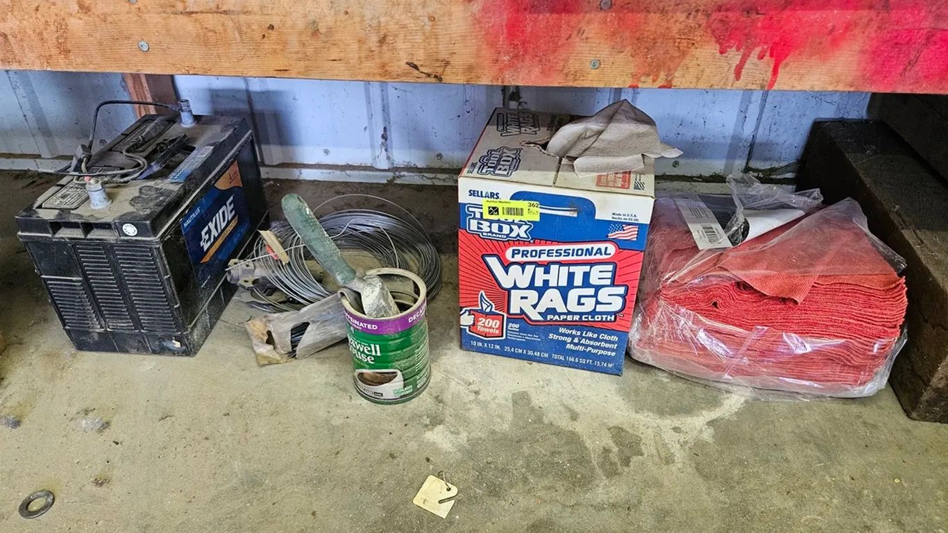 Assorted, Rags, Shop Supplies, More