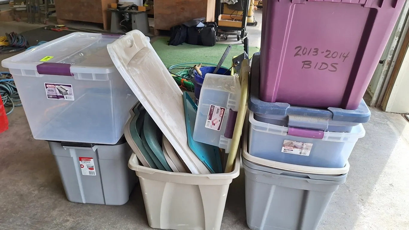 Assorted Poly Bins with Lids